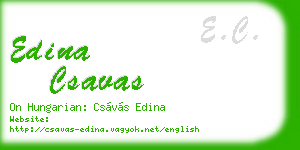 edina csavas business card